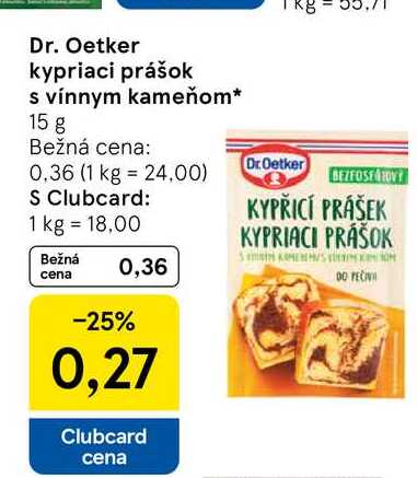 Dr. Oetker kypriaci prášok s vínnym kameňom 15 g 