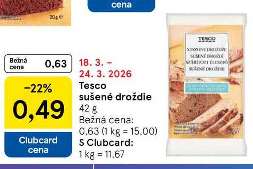 Tesco sušené droždie 42 g