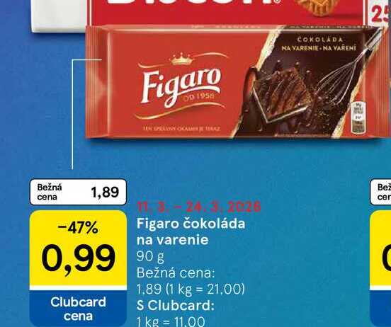 Figaro čokoláda na varenie 90 g