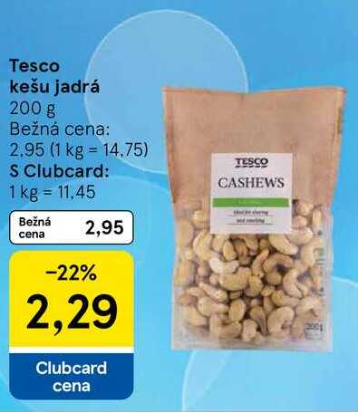 Tesco kešu jadrá 200 g 