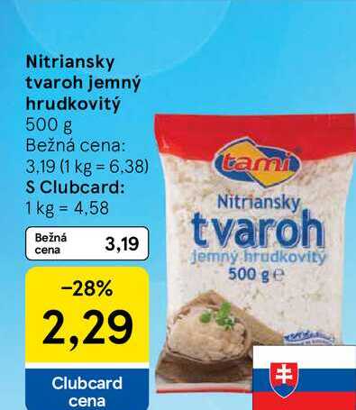Nitriansky tvaroh jemný hrudkovitý 500 g