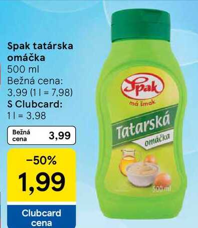 Spak tatárska omáčka 500 ml