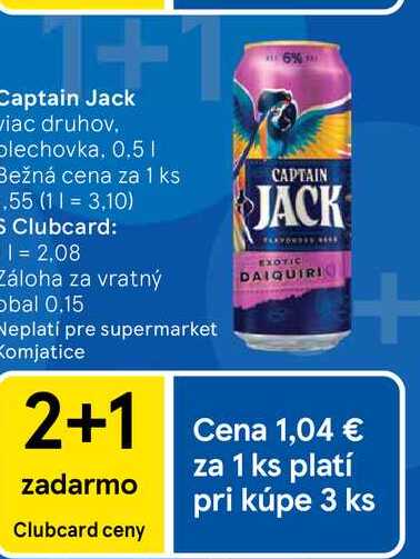 Captain Jack viac druhov plechovka, 0.5l