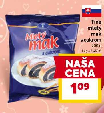 Tina mletý mak s cukrom 200 g