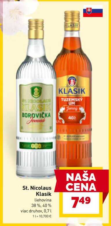 Nicolaus Klasik liehovina 38%, 40% viac druhov, 0,7L 
