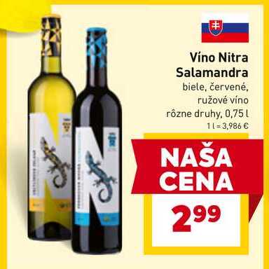 Víno Nitra Salamandra 0,75 l