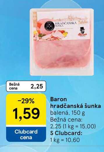 Baron hradčanská šunka balená, 150 g 