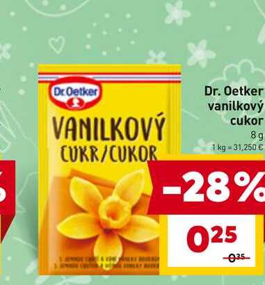 Dr. Oetker vanilkový cukor 8g v akcii
