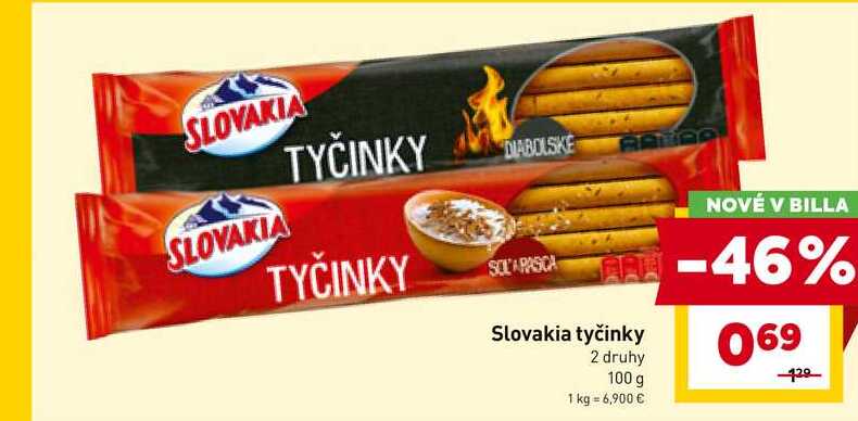 Slovakia tyčinky 2 druhy 100 g 