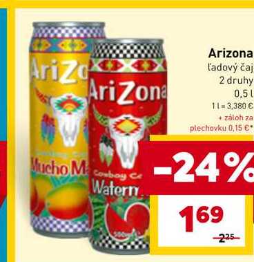Arizona Ľadový čaj 2 druhy 0,5l