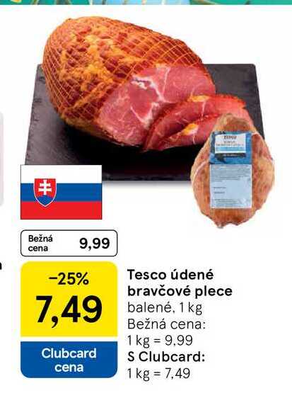 Tesco údené bravčové plece balené, 1 kg 