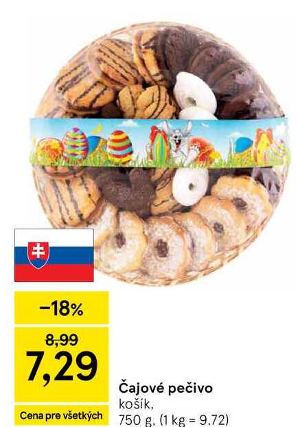 Čajové pečivo košík, 750 g