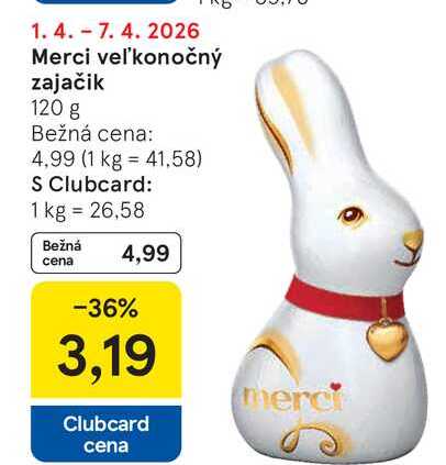 Merci veľkonočný zajačik 120 g