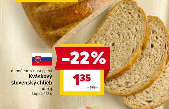 Kváskový slovenský chlieb 405 g