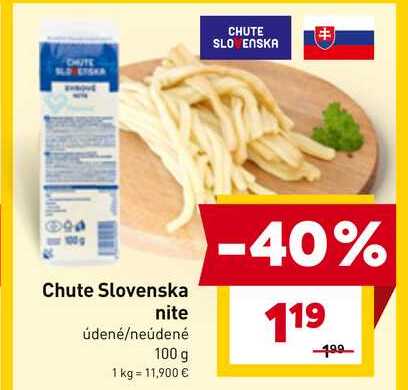 Chute Slovenska nite údené/neúdené 100 g 