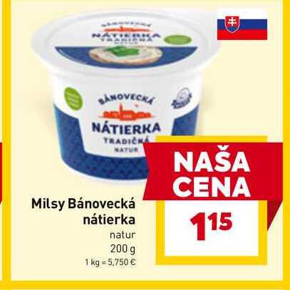 Milsy Bánovecká nátierka natur 200 g 