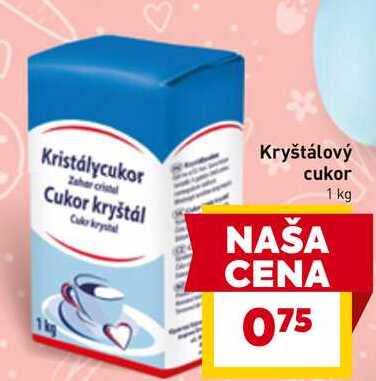 Kryštálový cukor 1 kg  v akcii