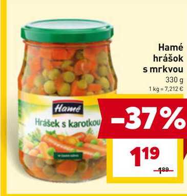 Hamé hrášok s mrkvou 330 g