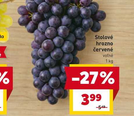 Stolové hrozno červené voľné 1 kg 