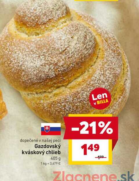 Gazdovský kváskový chlieb 405 g 