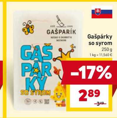 Gašpárky so syrom 250 g