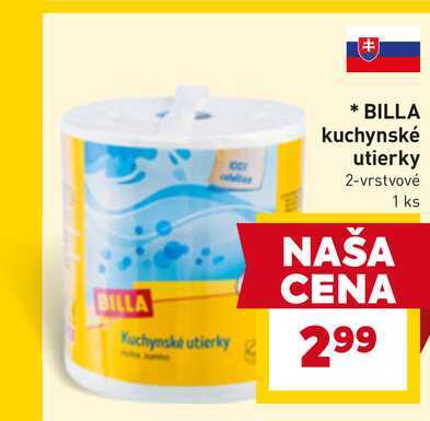 BILLA kuchynské utierky 2-vrstvové 1 ks 
