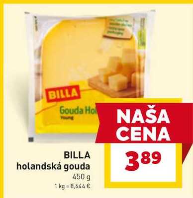 BILLA holandská gouda 450 g