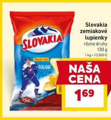 Slovakia zemiakové lupienky rôzne druhy 130 g 