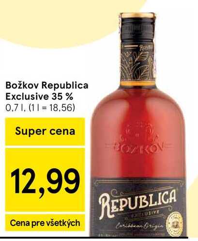 Božkov Republica Exclusive 35 % 0,7l