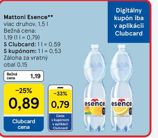 Mattoni Esence viac druhov, 1,5l