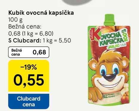 Kubík ovocná kapsička 100 g