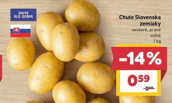 Chute Slovenska zemiaky neskoré, prané voľné 1 kg