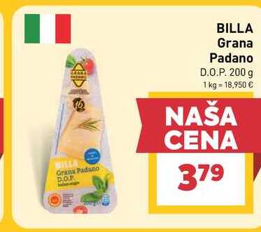 BILLA Grana Padano D.O.P. 200 g