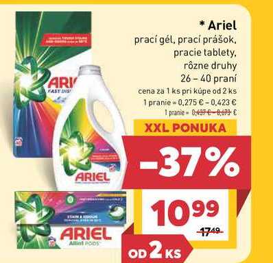 Ariel prací gél, 40 praní 