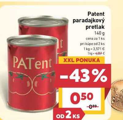 Patent paradajkový pretlak 140g