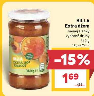 BILLA Extra džem menej sladký 340 g