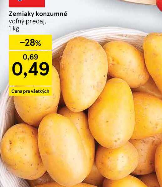 Zemiaky konzumné voľný predaj 1 kg 