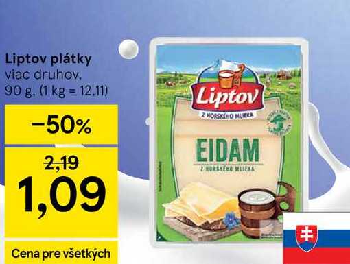 Liptov plátky viac druhov 90 g