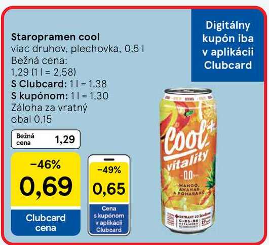 Staropramen cool viac druhov, plechovka, 0.5 l