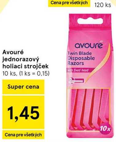 Avouré jednorazový holiaci strojček 10 ks 