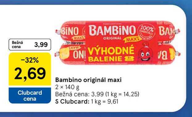 Bambino originál maxi 2 x 140 g 