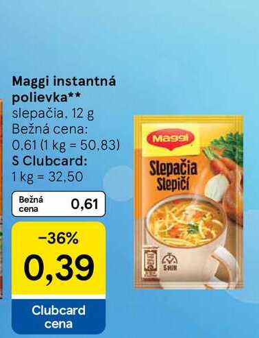 Maggi instantná polievka slepačia, 12 g