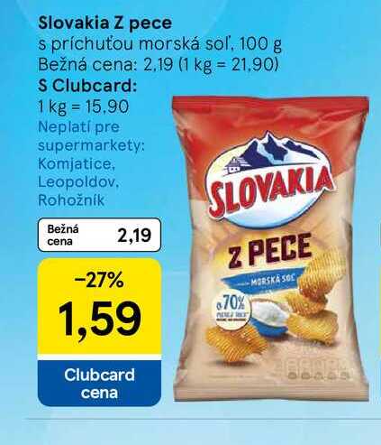 Slovakia Z pece s príchuťou morská soľ, 100 g 