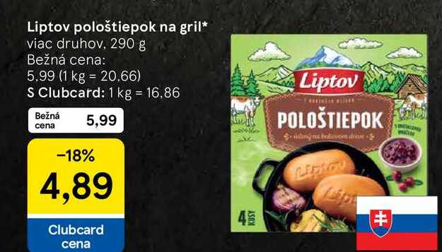 Liptov pološtiepok na gril 290 g 
