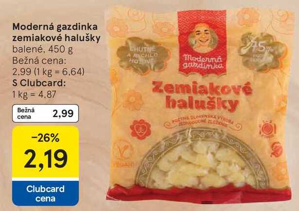 Moderná gazdinka zemiakové halušky balené, 450 g