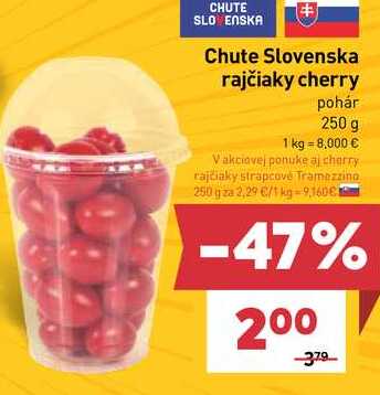 Chute Slovenska rajčiaky cherry pohár 250 g 