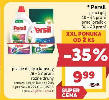 Persil pracie disky a kapsuly 28-39 praní 