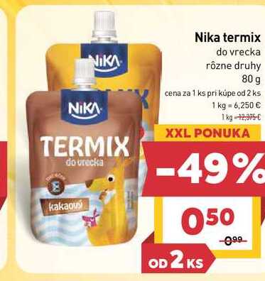 Nika termix do vrecka rôzne druhy 80 g 