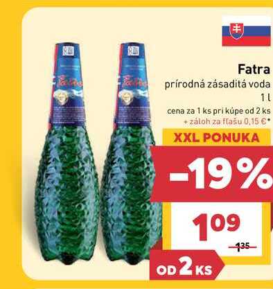 Fatra prírodná zásaditá voda 1l v akcii