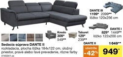 Sedacia súprava DANTE I
